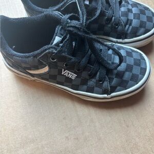 Vans Kids Black Checkered Sneakers